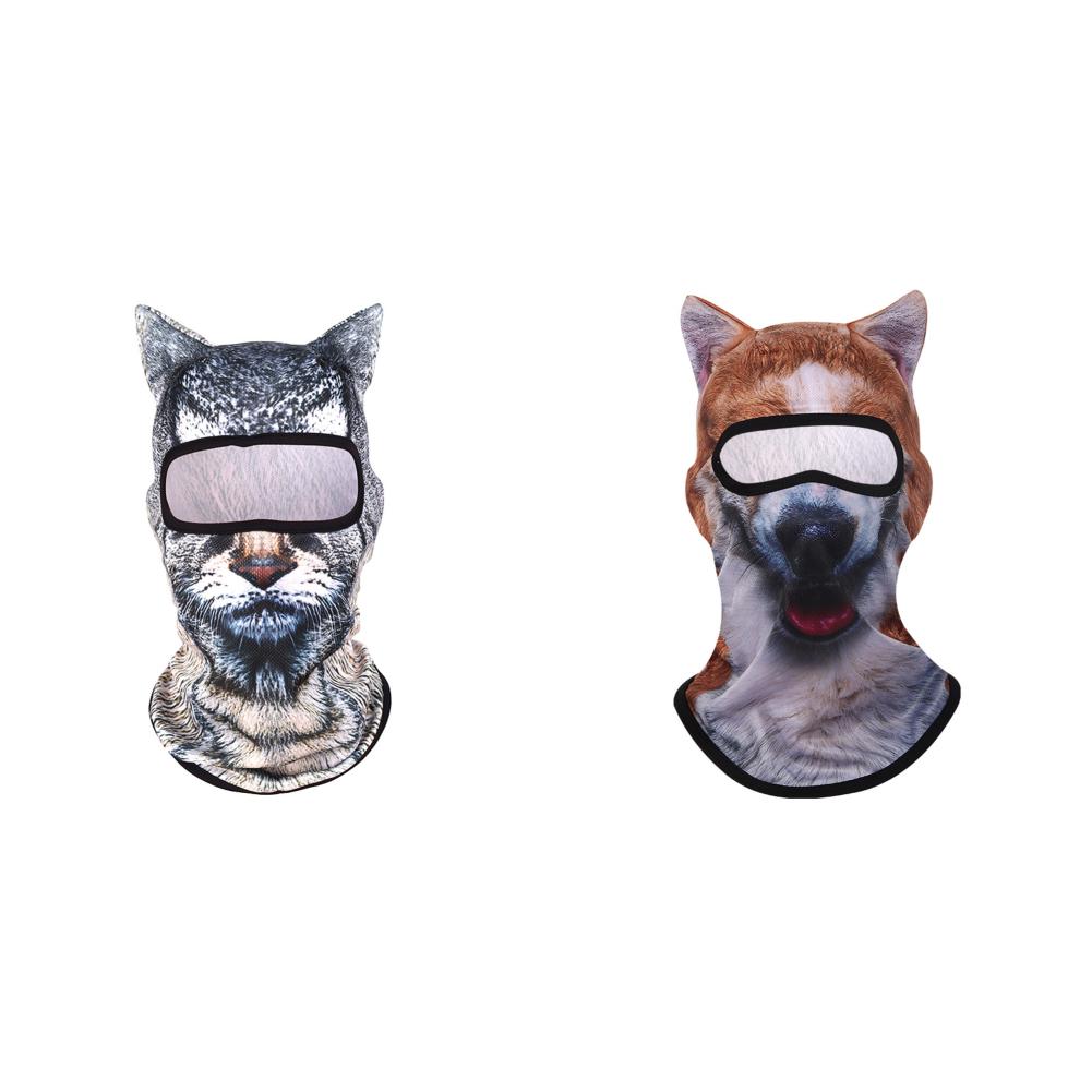 5/1 Stück 3D Stehohren Tier Sturmhaube Gesichtsmaske für Musikfestivals Raves Ski Cosplay Party Outdoor Sonnenschutz Sturmhaube Hut