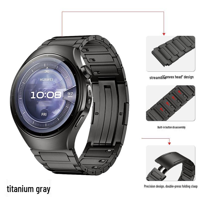 Huawei Watch 5 Slim Titanium Metal H-Link Strap for GT5/4 Pro Smartwatch
