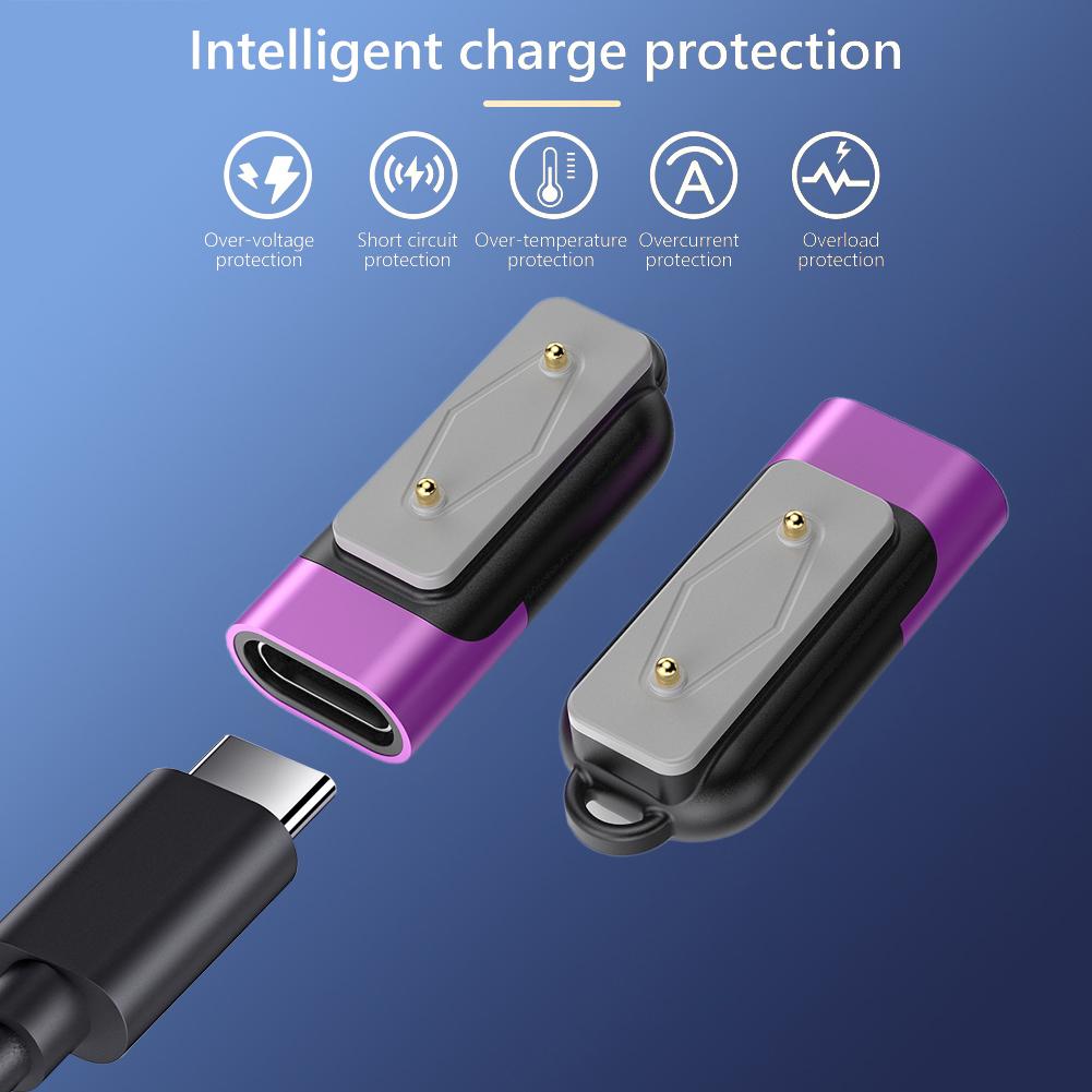 Watch Charger Type C Adapter Right Angle Charging Cable Converter Magnetic Watch Adapter for Galaxy for Huawei Watch Fit 3 2