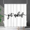 Shower Curtain Waterproof And Mildew-Proof Digital Printing English Alphabet Shower Curtain Bathroom Shower Cloth Partition Curtain Free Of Punching
