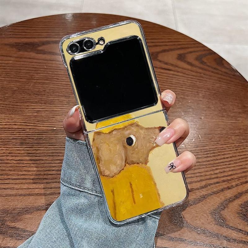 

Funny Cartoon Brown Dog Clear Case For Samsung Galaxy Z Flip 6 ZFlip5 5G Samsung ZFlip4 ZFlip 3 Fundas Vibration-proof Soft Case Galaxy ZFlip 3