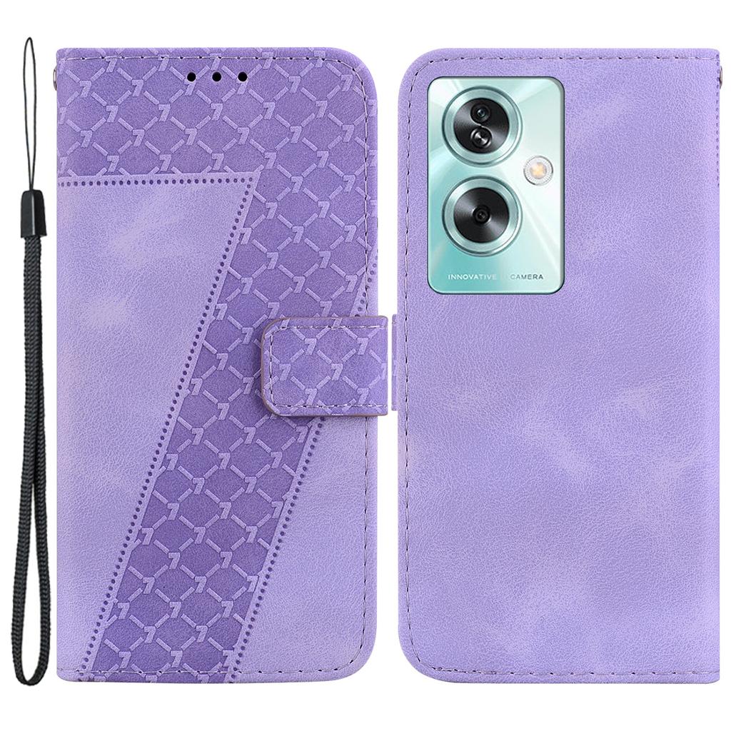 For Oppo A79 5G/A2 5G Case PU Leather Wallet Stand Imprinted Phone Protection Cover