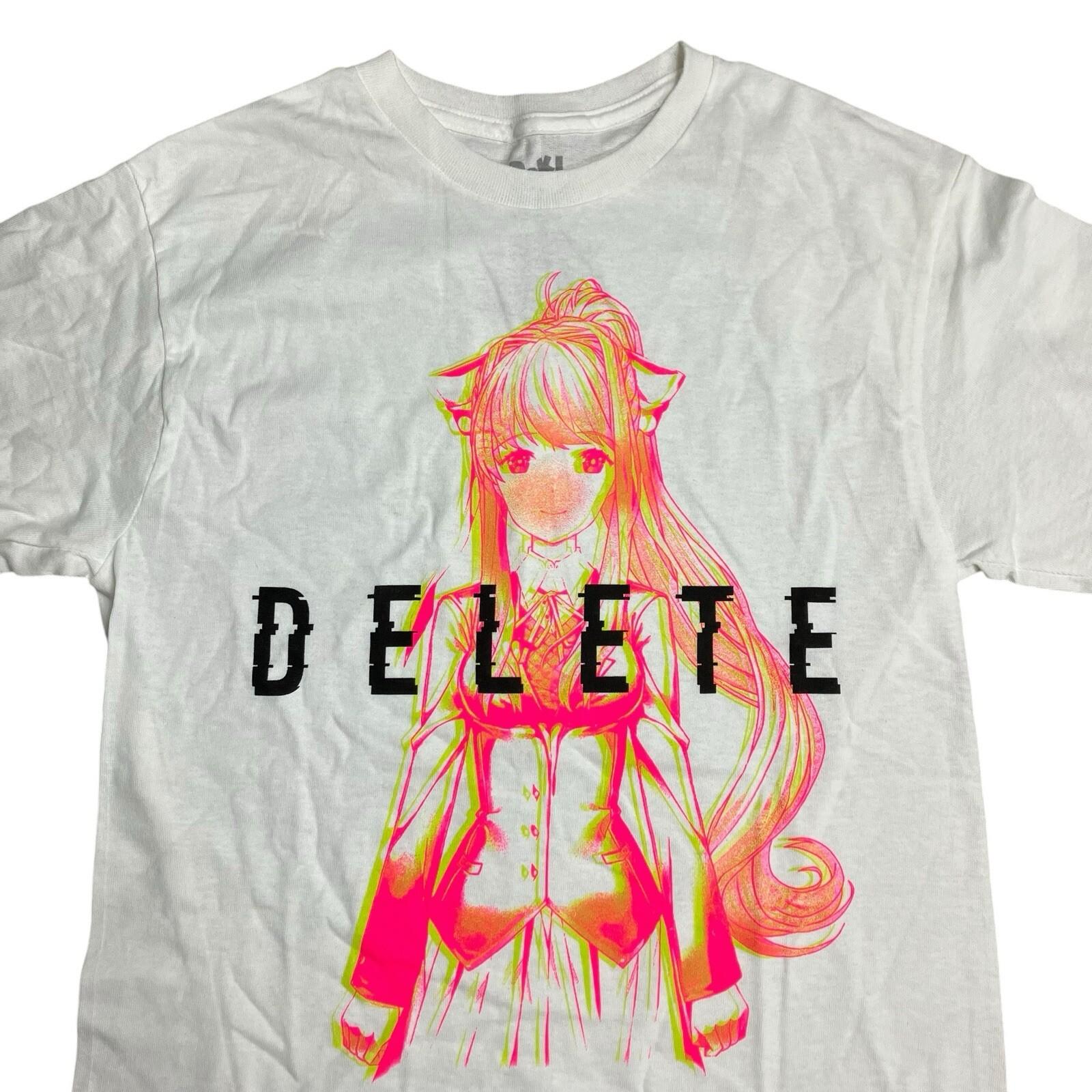 Doki Doki T-Shirt Mens S Literature Cub Horror Video Game Delete Monika Tee L