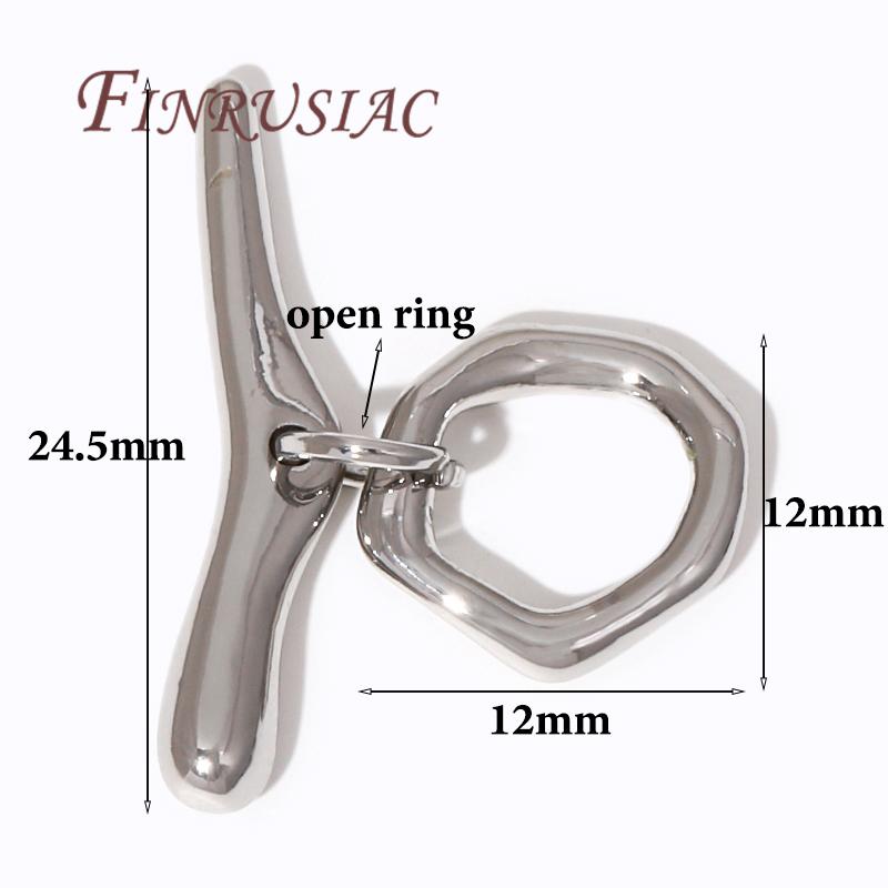 2/4Pcs 18K Gold Plated Toggle Clasps For Jewelry Making Supplies,Brass OT Clasp Connector For Bracelets Findings DIY