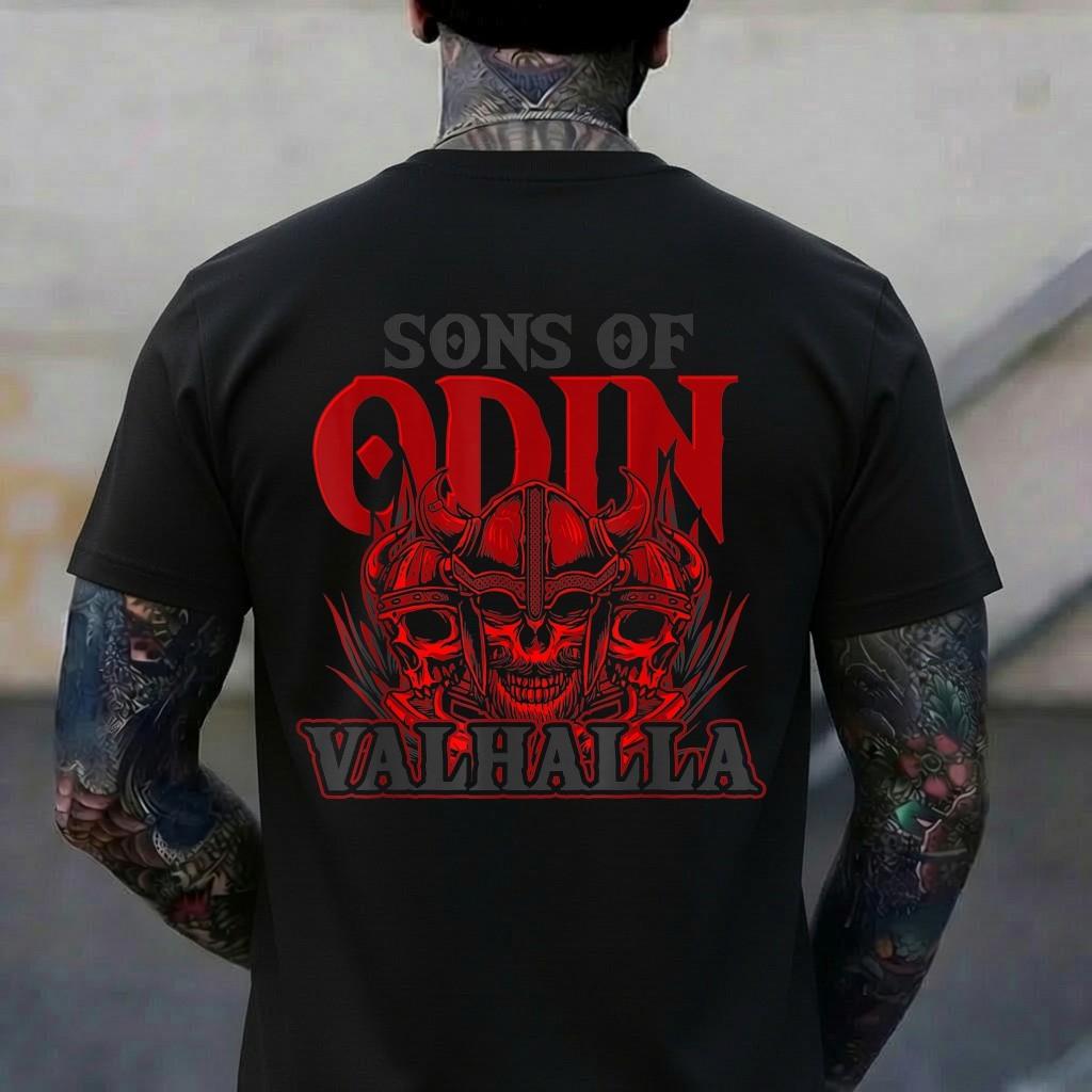 Sons Of Odin Valhalla Scandinavian Mythology Viking T-Shirt L