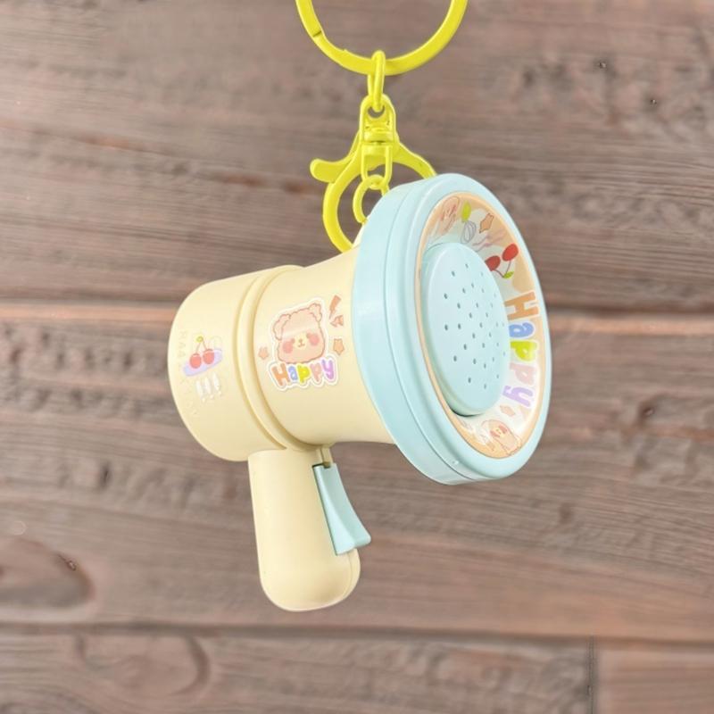 Cute Mini Record Player Keychains with Soothing Music Box Function for Music Lovers