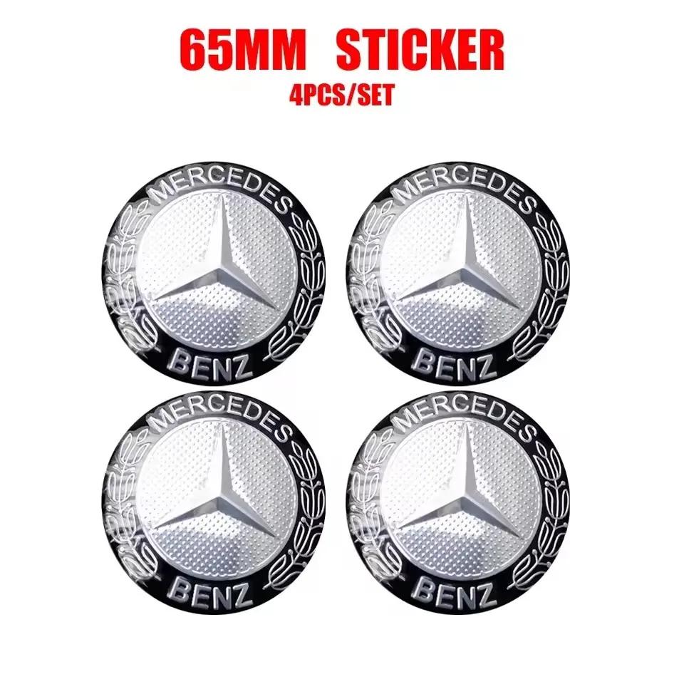 4 szt. 56/60/65 MM 56 mm Naklejka na środek koła samochodowego Kołpak do Mercedes Benz AMG W204 W205 Amg W211 Smart Fortwo 451 W203 W222