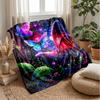 Lion Butterfly Pattern Theme blanket Lightweight Warm Flannel Blanket Decorative Throw Blanket for Home Decoration