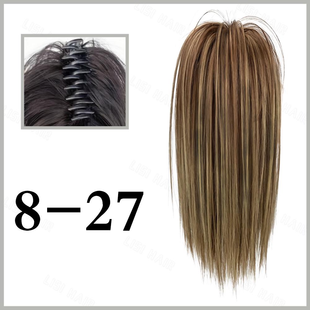 MISSQUEEN Sintetico Nero Mezza Coda di Cavallo Cascata Coda di Cavallo Artiglio Dei Capelli Clip Parrucchino Per Capelli Coda di Cavallo per Le Donne Uso Del Partito