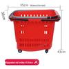 Wheeled Plastic Shopping Basket with Pull Rod