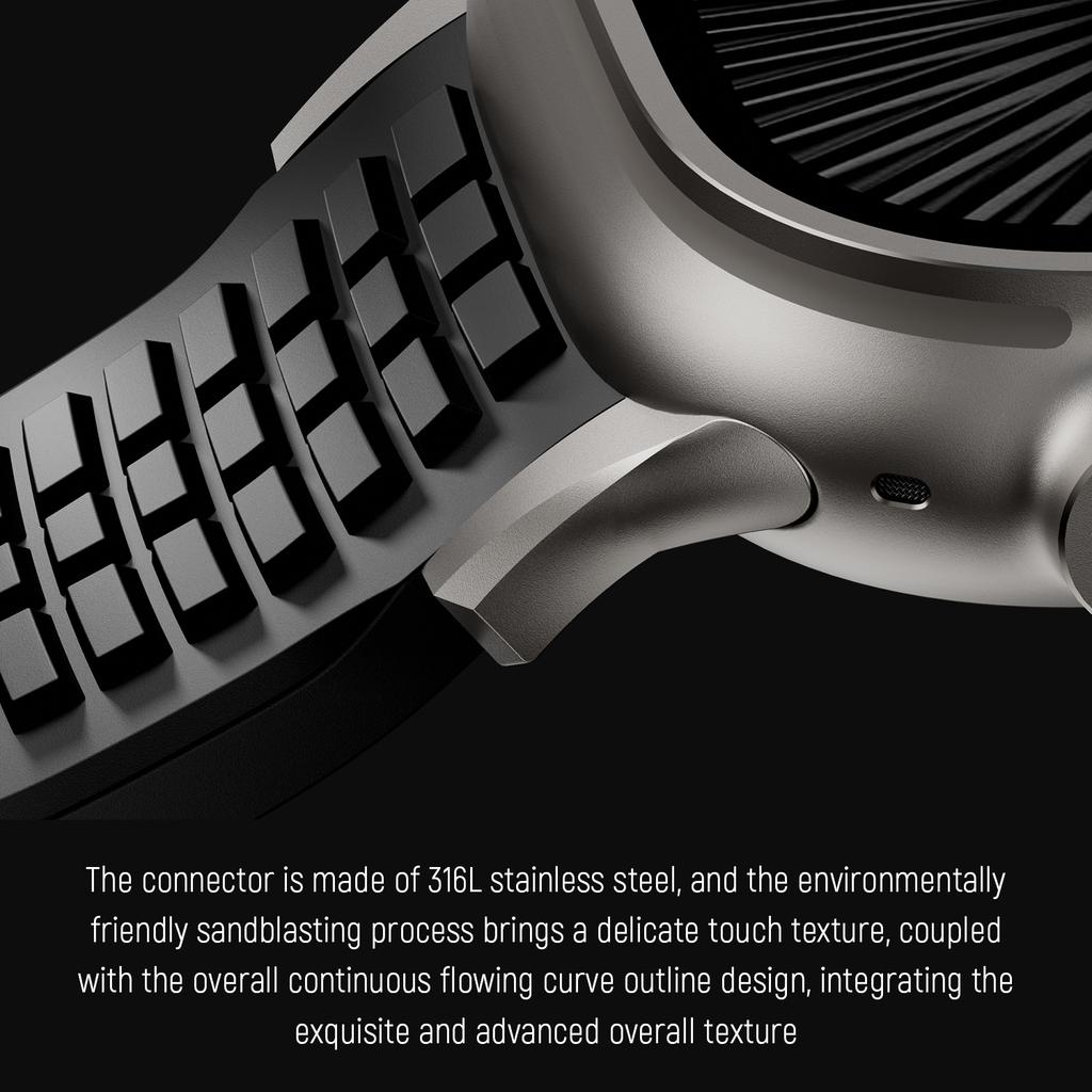 Luxury Silicone Strap For Apple Watch Ultra 3/2/1 49mm Series 11/10 46mm Sport Bracelet Wristband iWatch 9 8 7 6 5 SE 45mm 44mm