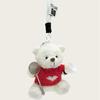 Cute Table Tennis Bear Doll Sweater Bear Keychain Bag Pendant Creative Plush Doll Gift Small Pendant