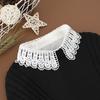 New Fake Collar Shirt Women White Lapel Ruffles Stand False Collar Woman Girls Detachable Collar Lace Removable Half Shirt