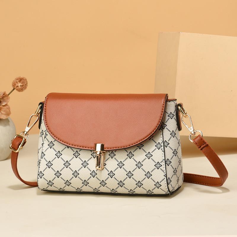 Small Pu Fashionable Square Shoulder Bag For Women With Unique Color Designs Block