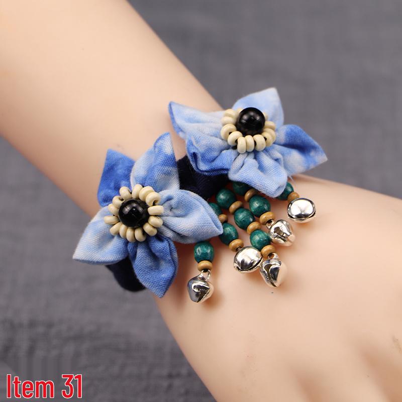 Yunnan Handgefertigtes Indigo Batik Baumwolle Leinen Armband