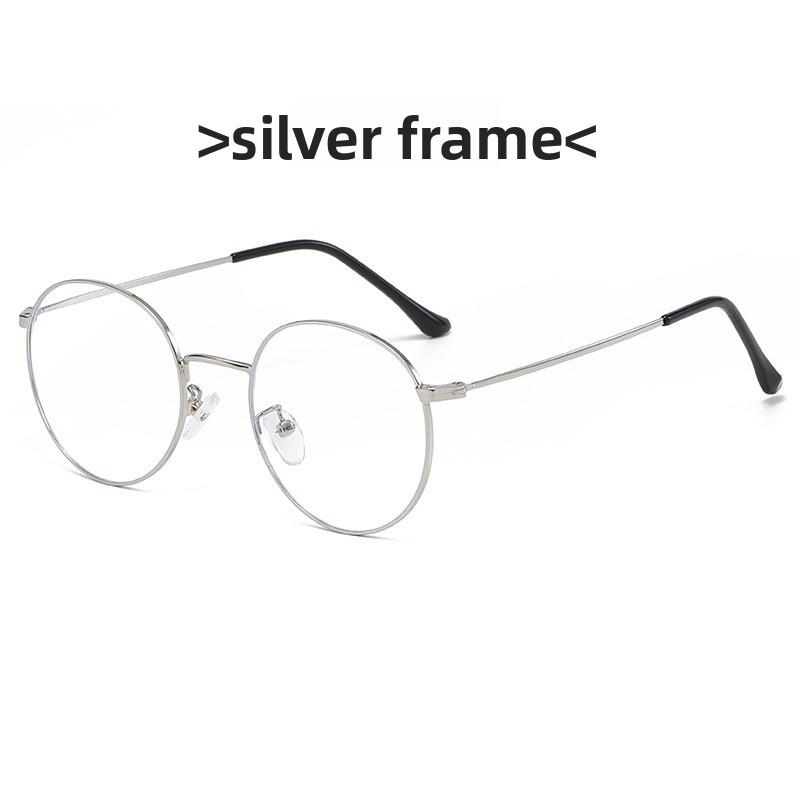 Anti Blue Light Round Glasses With Metal Frame For Men And Women Casual Office Wear