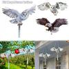 Bird Scare Owl Decors with Mirror Like Strips and Bells for Garage and Roof Defense