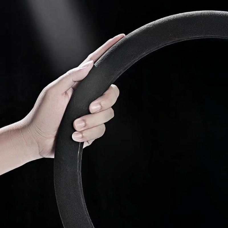 Car Steering Wheel Covers Suede Steering Wheel Cover Wrap Universal 37-38Cm Breathable Steering Covers Car Accessories
