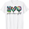 Peace Love Golf Tie Dye Funny Golf Player Design T-Shirt