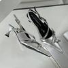 Fashion Fashion Belt Buckle Design Slingback Low Heel Sandals Women Sexy Pointed Toe Thin High Heels Summer Elegant Party Dress Shoes