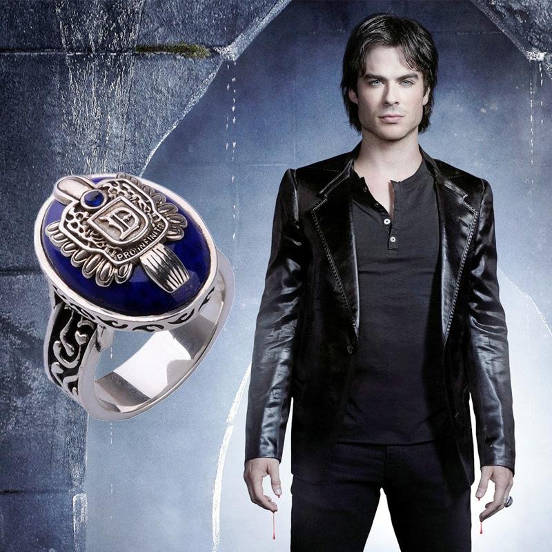 Vintage Lapis Lazuli Punk Ring Inspiriert von Klassischen Serien