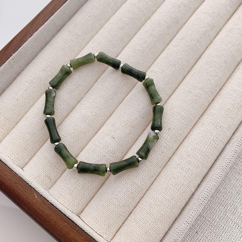 Cheap Niche Design Imitation Jade Jewelry Summer Joint Hand Rope Women