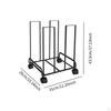 Carton Storage Rack Cart with Wheels 31cmx26x43.5cm Multipurpose Metal Frame Mobile Cardboard Stand