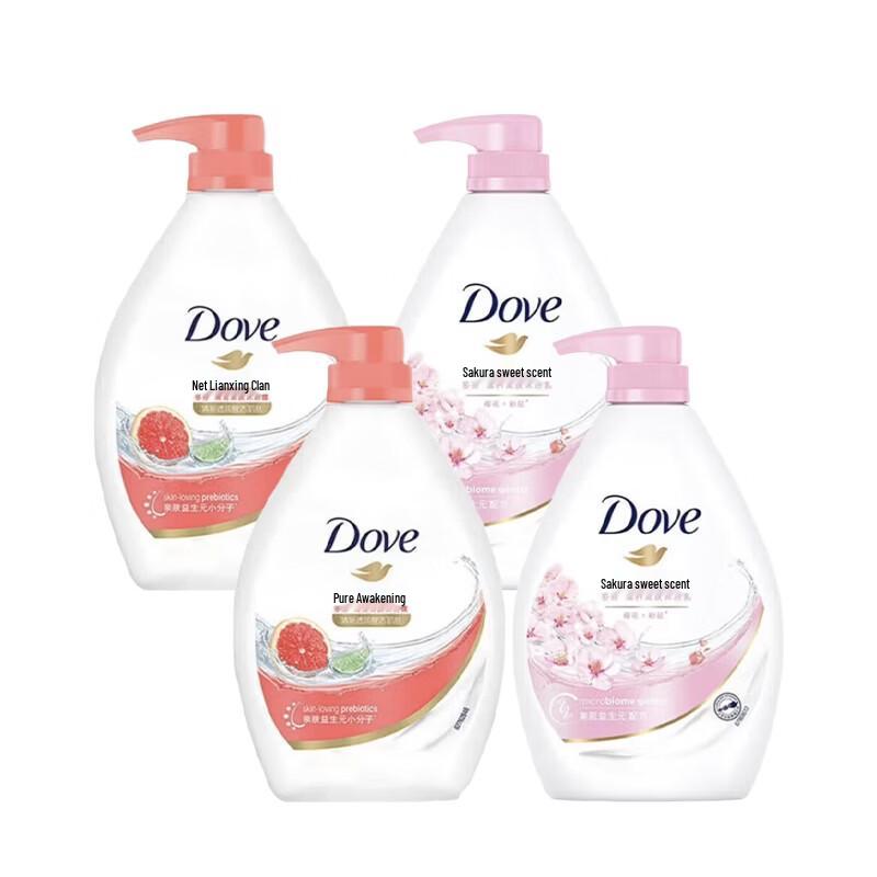 Гель для душа Dove Освежающий и Очищающий + Аромат Вишневого Цвета