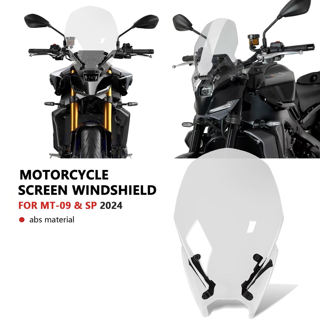 For MT-09 2024 2025 MT09 SP 2024 2025 Motorcycle Windshield Visor Deflector Fairing Cover Heightening WindScreen Spoiler
