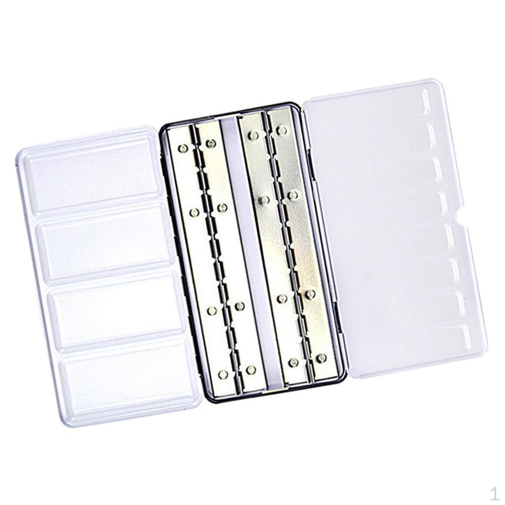 Empty Watercolor Palette DIY Tray with Lid Large Travel Tin Metal Box for
