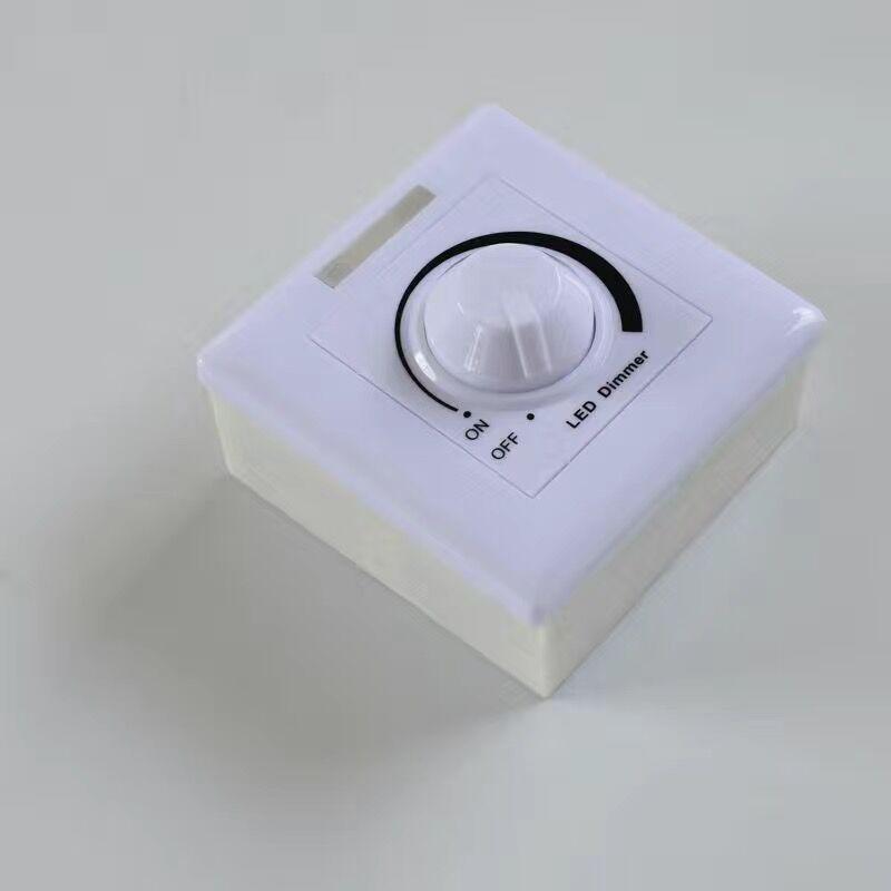 Flicker-Free LED Dimmer Switch: 12V/24V, 30A, Single Color, Knob Control for Low Voltage Light Strips