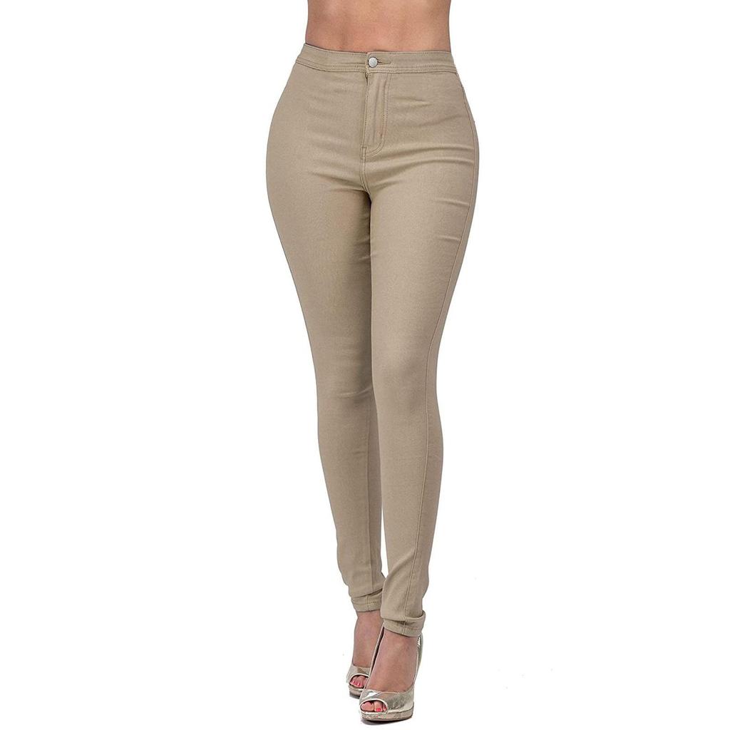 Women's Slim Fit Multi-Color Elastic Denim Pants