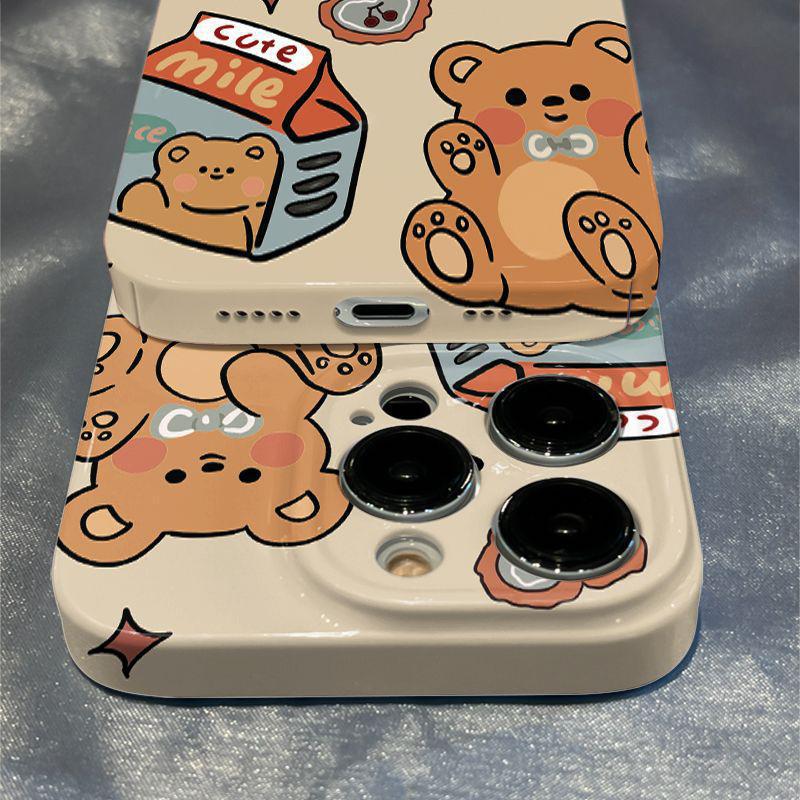 Applicable to Apple 11/11promax mobile phone case iPhone11 cartoon hard case 11 film cute milk bear