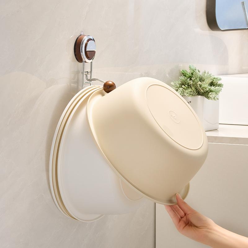 Saughaken-Waschbeckenhaken ohne Bohren, multifunktionales Waschbecken-Ablageregal, leistungsstark belastbarer Wandhaken