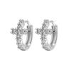 Cross Pendant Hoop Earrings For Women Huggie Earring Luxury Zircon Gifts