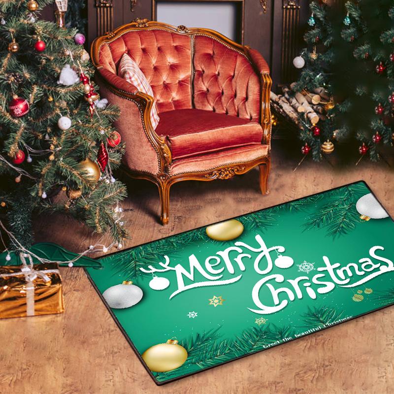 Creative Christmas Floor Mat for Washing the Front Yard Path Floor Mat, Entryway Wall Rug for Home Decoration