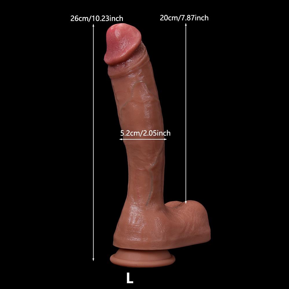 LANZI TOYS New Pink 12-inch Fake Penis, Realistic Double-layer Silicone Fake Penis, Adult Silicone Sex Toy Penis, Couple Life Sex Toys