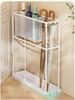 Wrought Iron Umbrella Stand: Compact Doorway Storage Rack & Draining Shelf