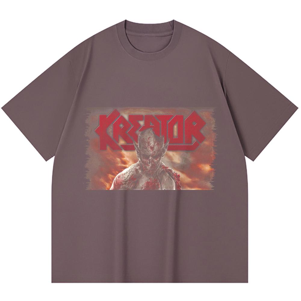 230 Gsm 100% Cotton Heavy Metal T-Shirt  Rock Band Popular Music Print Unisex Heavy Cotton T Shirt