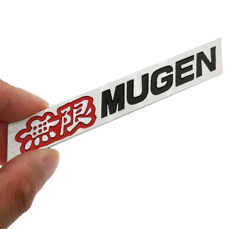 3D Aluminum Mugen Emblem Chrome Logo Rear Badge Car Trunk Sticker Car Styling for Honda Civic Accord CRV Fit
