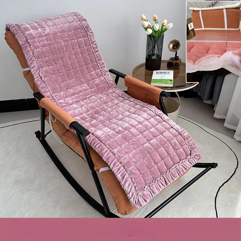 55x160cm Winter Thickened Foldable Rocking Long Chair Cushion for Garden Balcony Lounge Seating Sofa Tatami Mattress Home Decor