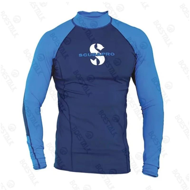 Rash Guard Manica Lunga Protezione UV per Surf, Immersioni, Nuoto, Sport Acquatici, Costume da Bagno Solare
