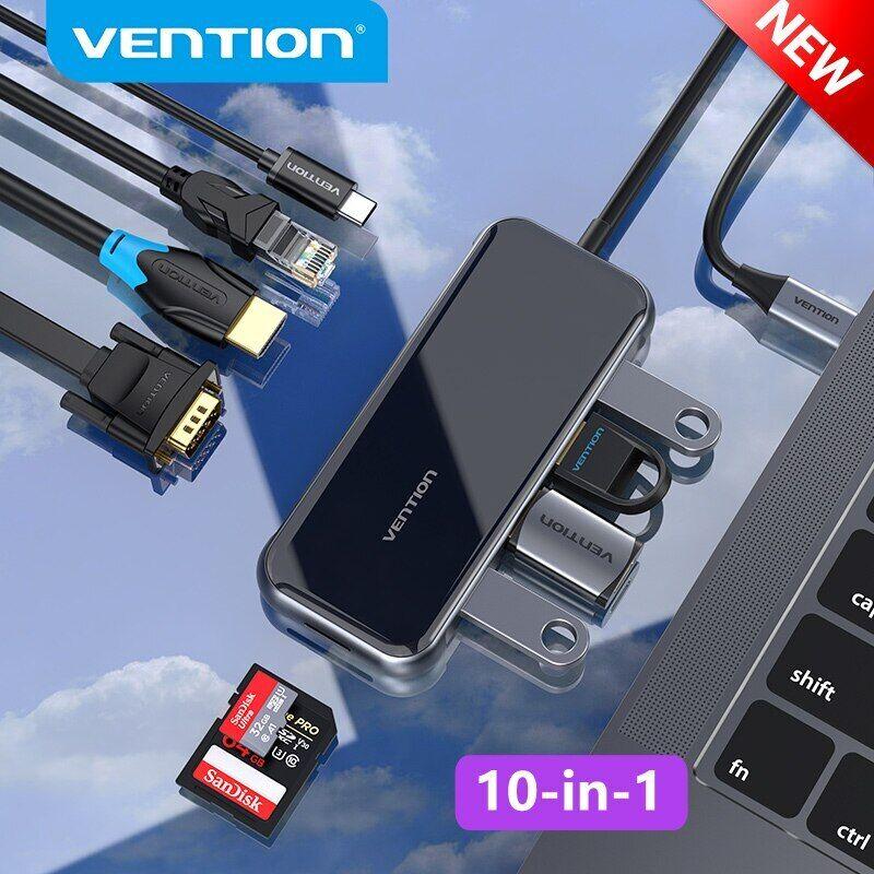 

USB HUB C HUB HDMI Adapter 10 in 1 Type-C to Multi USB 3.0 HUB Adapter Dock