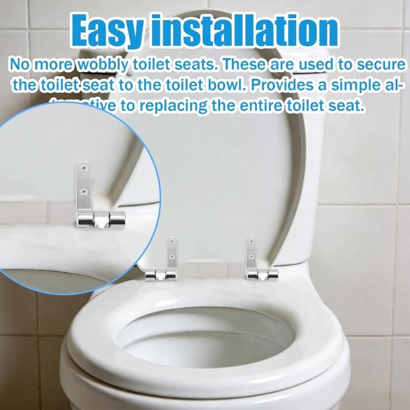 Hochbelastbares Toilettensitz-Scharnier-Ersatzkit Starke Metall-Verstellbare Toilettensitz-Scharniere Upgrades für Langzeitgebrauch