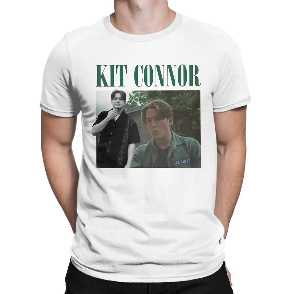 Actor Kit Connor Vintage Men T Shirt Awesome Tees Short Sleeve Crew Neck T-Shirt Cotton Plus Size Tops