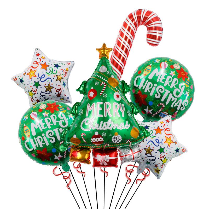 Weihnachtsballonanzug Weihnachtsmann Schneemann Elch Weihnachtsbaum DIY Weihnachts-Globos Kindergeschenke für Zuhause Neujahr 2024 Navidad Dekor