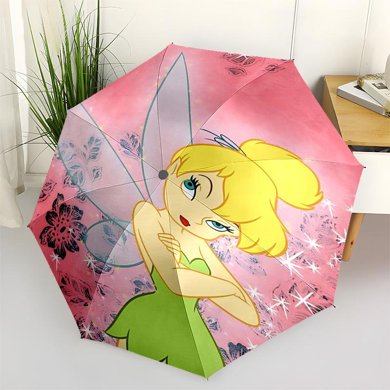 

Tinker bell Themed Travel Umbrella-8 Ribs Automatic Opening and Closing, Portable Folding Design, Compact and Stylish Umbrella Suitable for