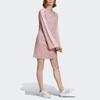 Adidas Originals Glitter Dress Three Stripes Long Sleeve Dress Women dresses Pink ED4783