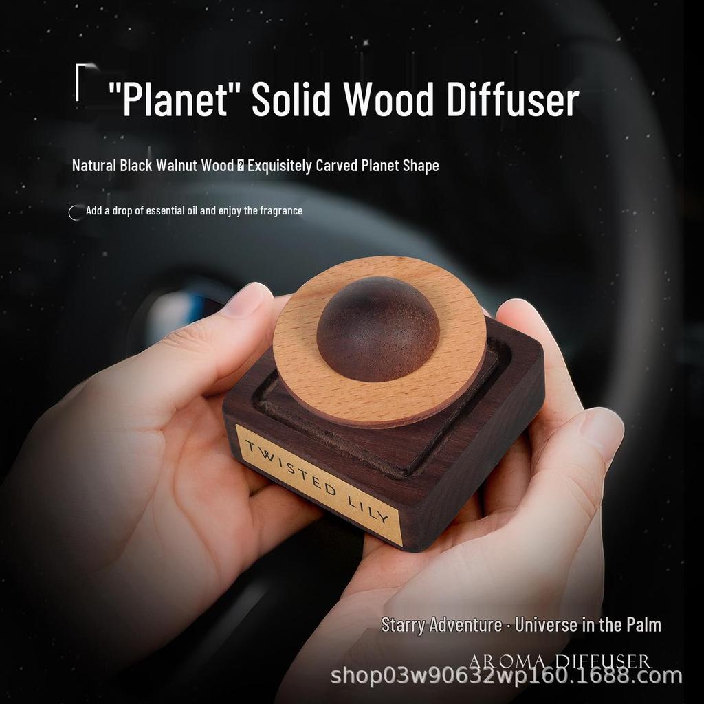 Jupiter Wood Car Aromatherapy Diffuser: High-Grade Men's Fragrance Ornament for Car and Home