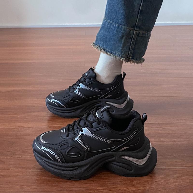 2025 summer new Korean version breathable dad shoes women ins student casual shoes women's platform running shoes women HB312